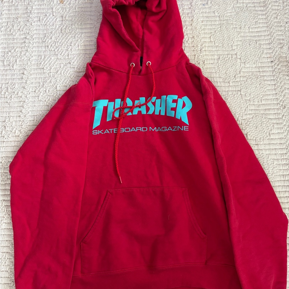 Thrasher Red and Blue Men's Sweater